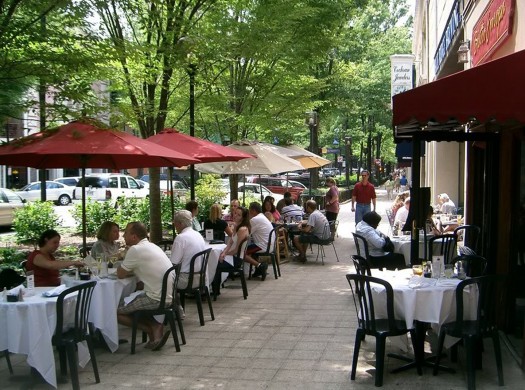 Commercial T5 Greenville SC dining frontage VISA