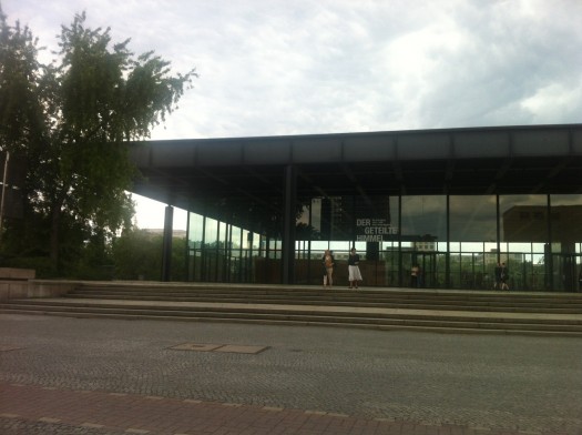 Neue Nationalgalerie, designed by Mies van der Rohe, is the star of the Kulturforum. The autocentric environment means most of the people are in the galleries below grade.