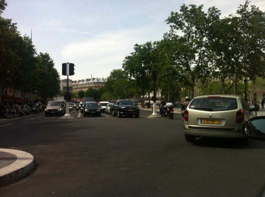 Paris has pledged to remove 1 million parking spaces by 2030, or 50,000 per year. At this approach to the Place de la République, that promise is in action.