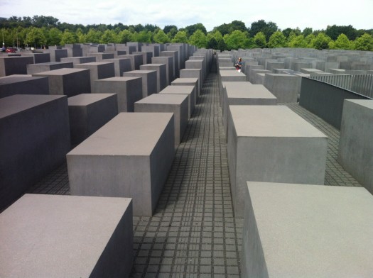 The somber but beautiful Memorial to the Murdered Jews of Europe, designed by Peter Eisenman, finds relief in the Tiergarten trees behind.
