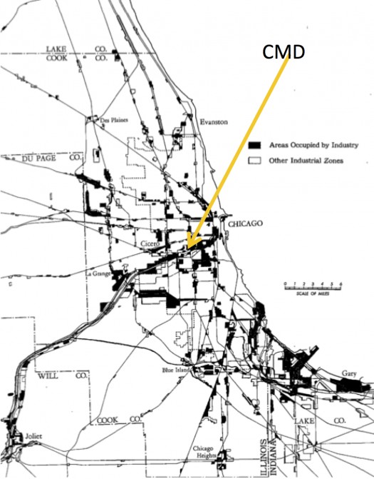 1950 industrial districts in Metro Chicago
