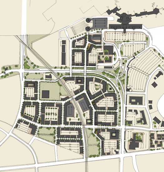 El Paso International Airport is soon to be walkable up to the terminal with mixed-use, pedestrian-scale urbanism.