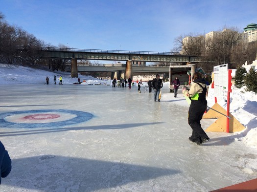 Curling rink on the Assiniboine River.