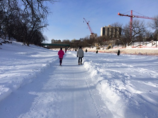 Skate, walk, run, or sled your way through the heart of the city, the Guinness World Record-holding longest naturally frozen skating trail in the world - on the Red and Assiniboine Rivers.
