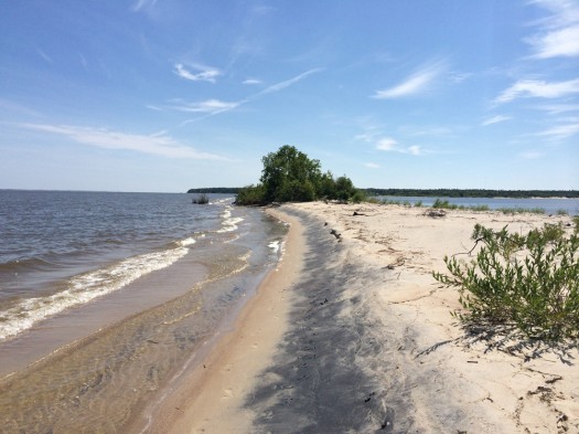 Lean Green: the isthmus at Elk Island, a Manitoba Provincial park and nature preserve.