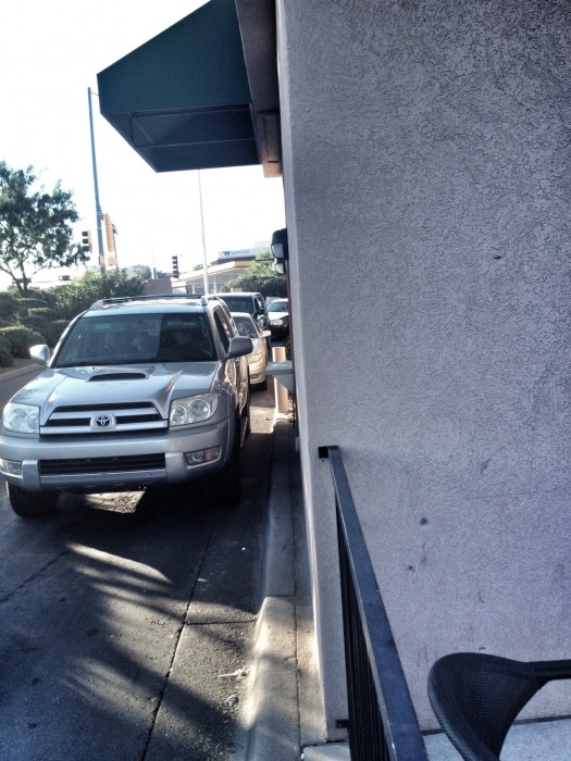 Kill the time by chatting with the next person in line. Oh, wait. Scratch that.