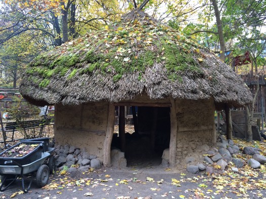 This mud and straw house is a gathering place, with seating all around the wall, and a raised fire pit in the middle.