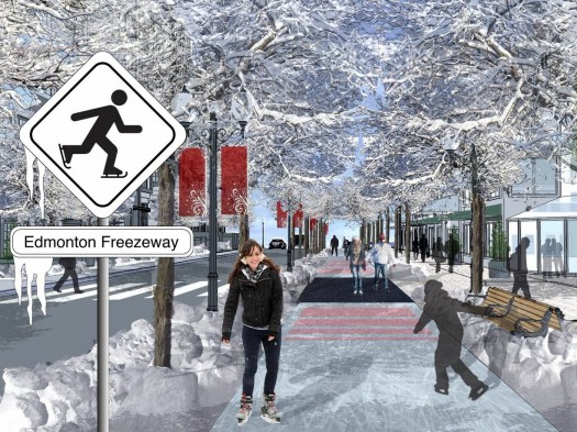 Edmonton, Alberta's Freezeway. Image credit: City of Alberta.