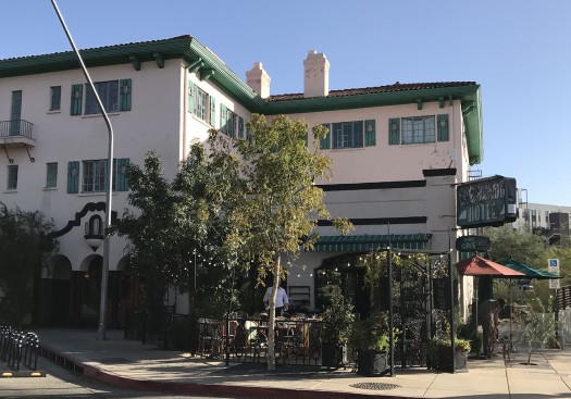 The Coronet on East 9th Street at 4th Avenue takes over the sidewalk to offer up particularly savory French fare. Reverse angle parking, bike parking, the street car, and a delightful pedestrian realm will help you find your way.