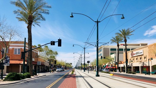 Mesa, Arizona is enjoying reinvestment in downtown since the adoption of its form-based code. Image: 2019 Hazel Borys